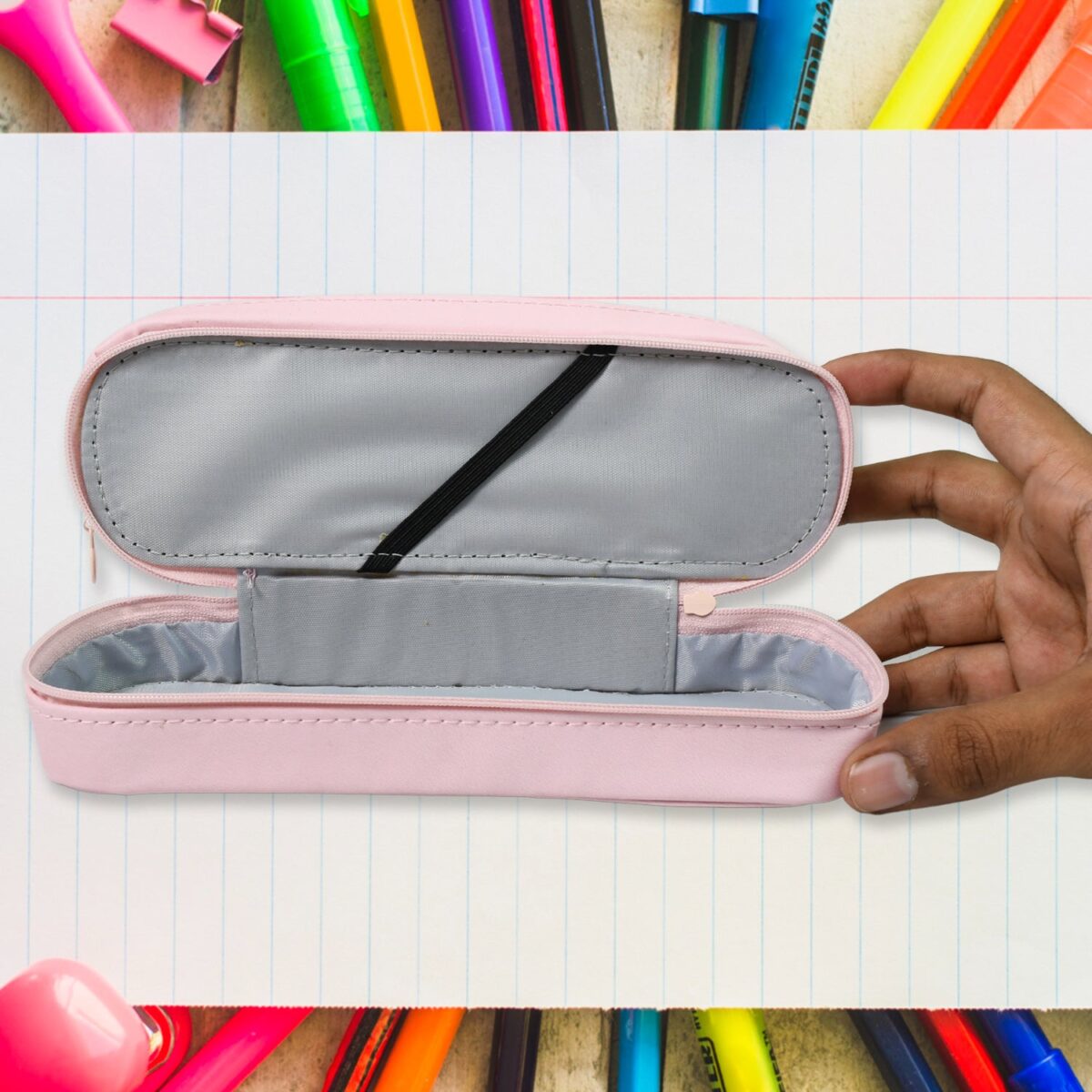 Double Layer Large Capacity With Multi-Functional Pencil Case (1 Pc) - Image 4