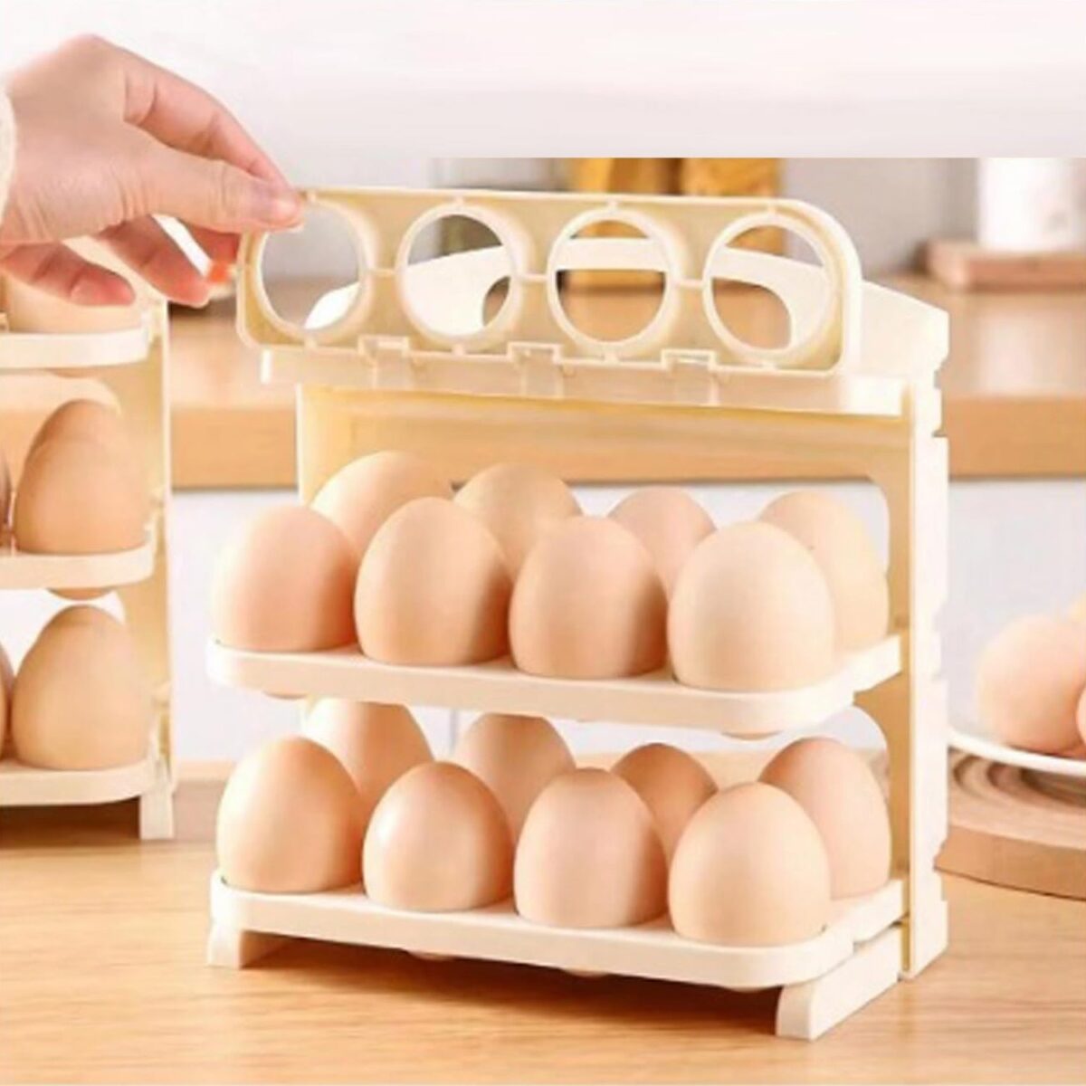 Plastic Foldable Egg Tray | 24 Grid Egg Storage Box (1 Pc) - Image 8