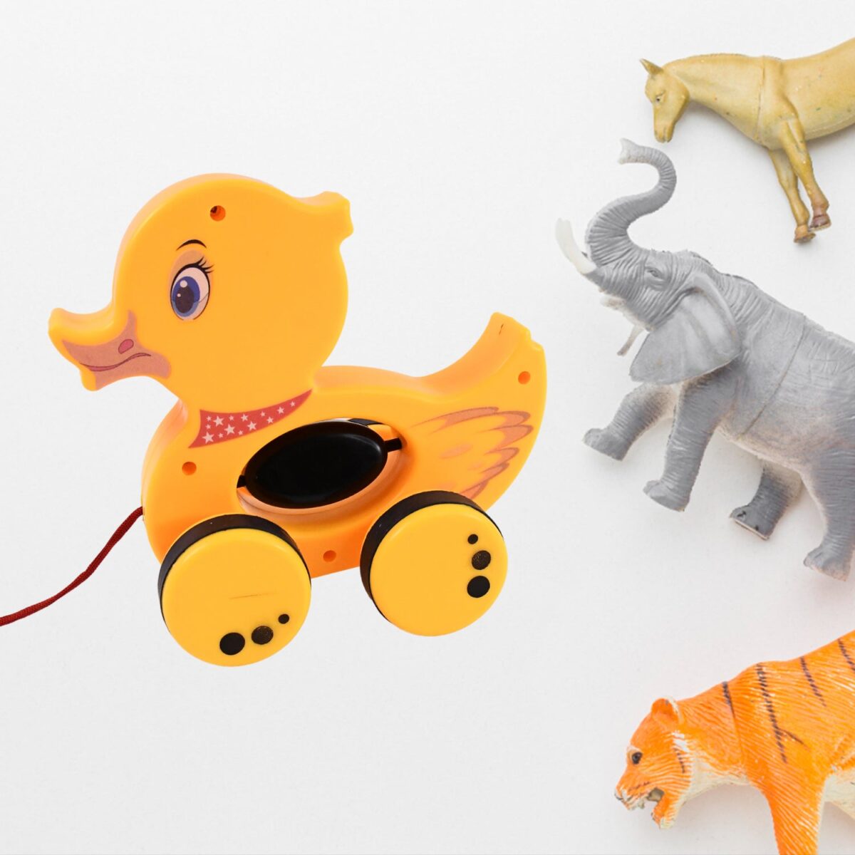 Pull Along Toy with Attractive Design, Developmental Toy for 1-Year-Old Girl Boy (Duck) - Image 4