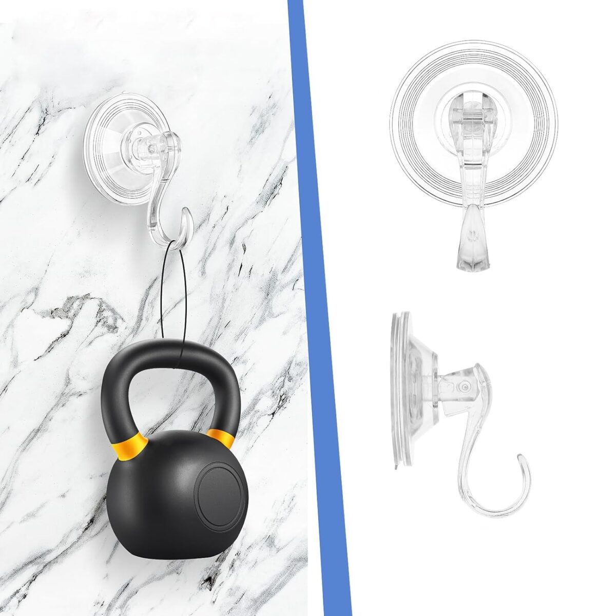 Plastic Suction Cup Hooks (4 Pcs Set) - Image 4