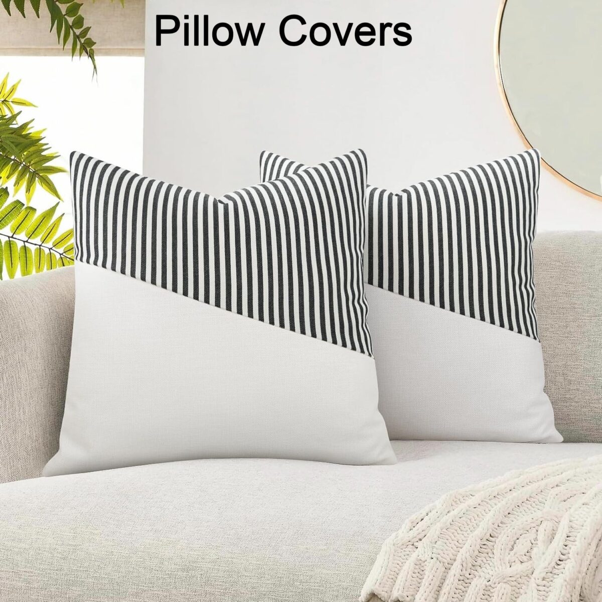 Decorative Pillow Covers Cushion Cases Soft Cotton (26 Ãƒâ€” 26 Inch / 1 Pair / 2 Pc) - Image 1
