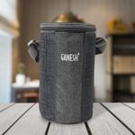 Ganesh 4In1Â Tiffin Box-Lunch Box | 3 Stainless Steel Containers 300 Ml Approx & Plastic Salad Container 200 Ml Approx| Plastic lid Box | Round Zip Bag | Leak Proof | Microwave SafeÂ for Office, College and School for Men, WomenÂ  - Image 3