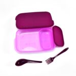 Unbreakable Leak-Proof BPA-Free Lunch Box with 2 Containers & Spoon