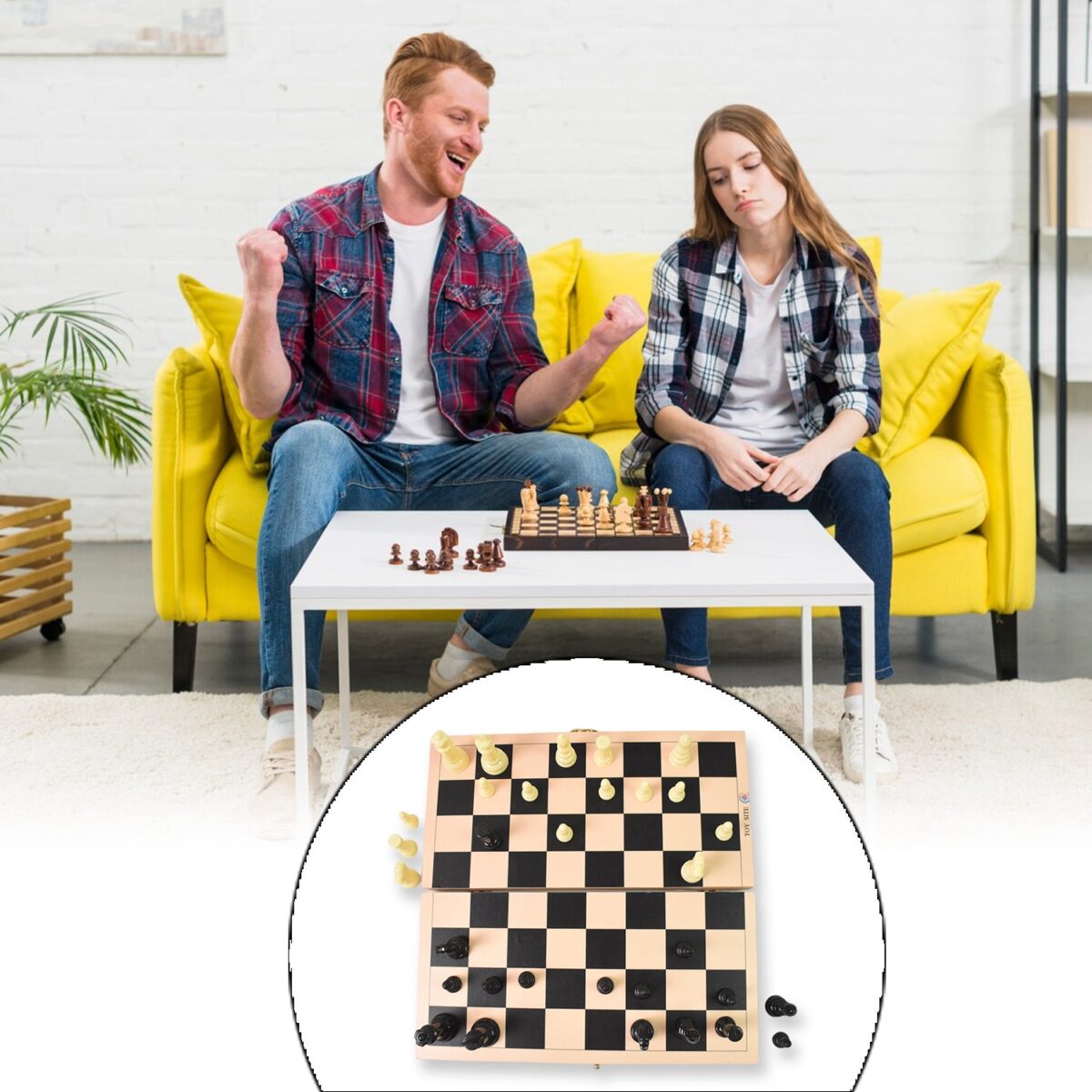 Folding Wooden Chess Board Set (30 Ãƒâ€” 30 Cm / 1 Set) - Image 3