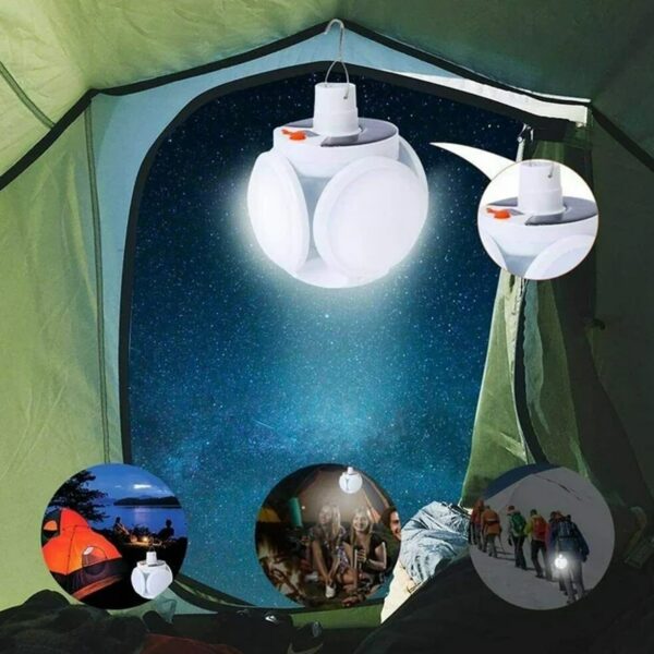 Solar Multi-Functional Emergency LED Light â€“ USB Rechargeable, 5 Modes, Foldable, SOS & IP65 Waterproof