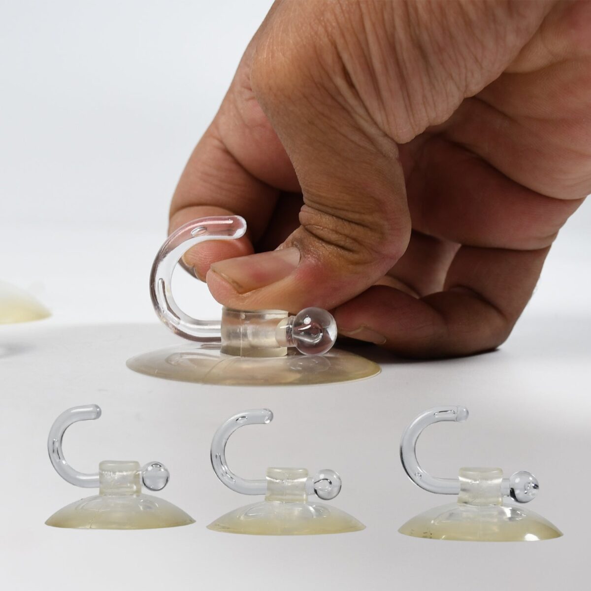 Transparent Rubber Vacuum Hangers for Bathroom, Kitchen, and Wall - Image 3