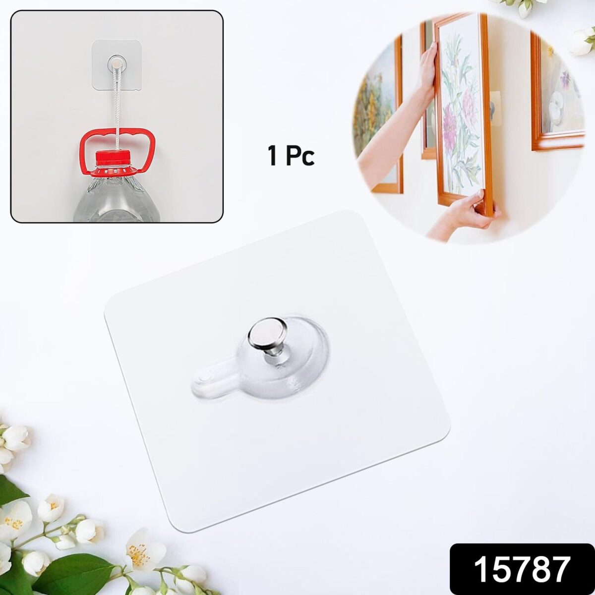 Multipurpose Adhesive Damage-Free Photo Frame Wall Hooks (1 Pc) - Image 2