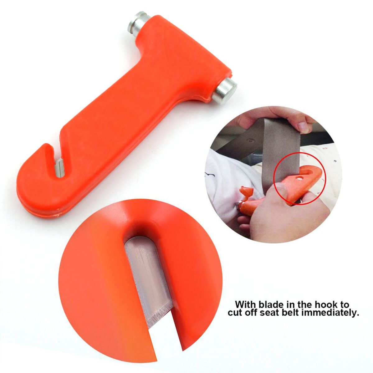 Car Safety Hammer - Emergency Rescue Tool with Window Breaker & Seatbelt Cutter - Image 3