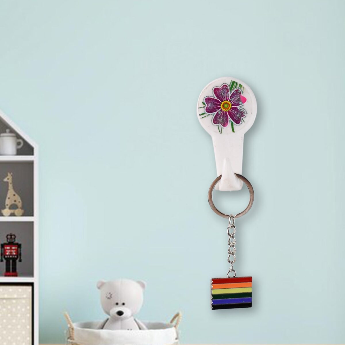 Rainbow Design Metal Keyring Key Chain (1 Pc Mix Design) - Image 6