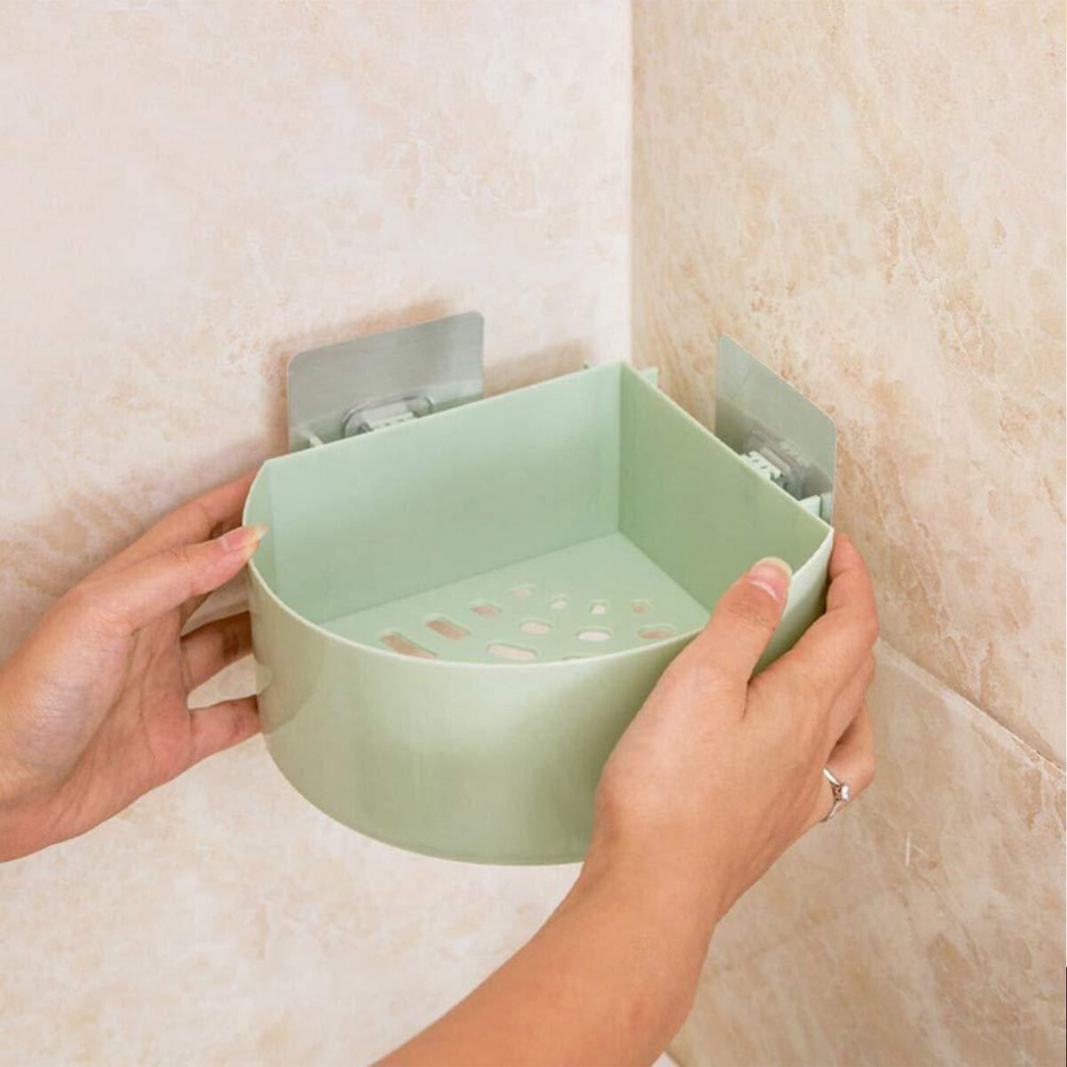 Plastic Multipurpose Kitchen Bathroom Shelf Wall Holder Storage Rack (Loose Pack) - Image 5