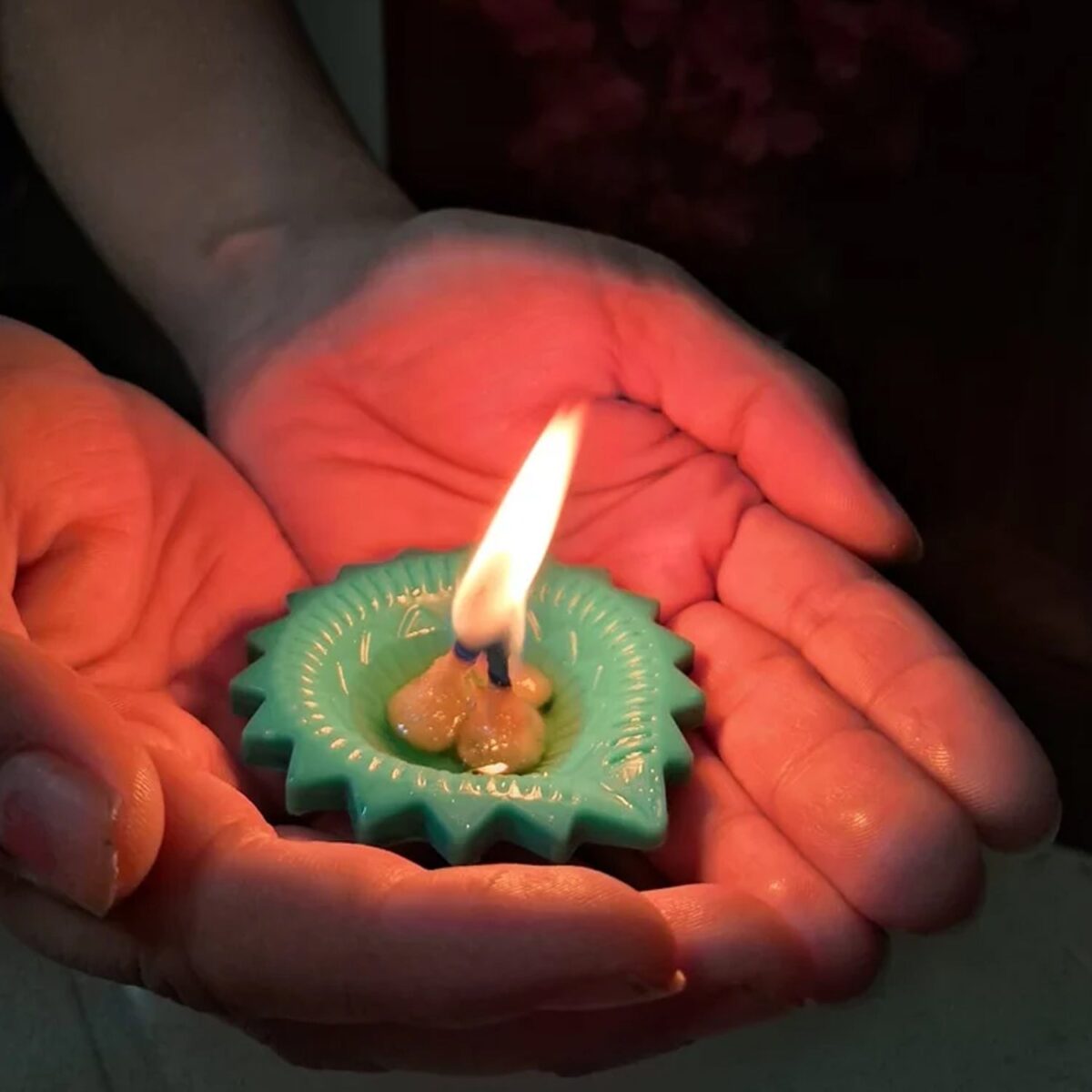 Silicone Diya for Diwali Attractive Design Colourful Diya Combo (6 Pcs Set) - Image 4