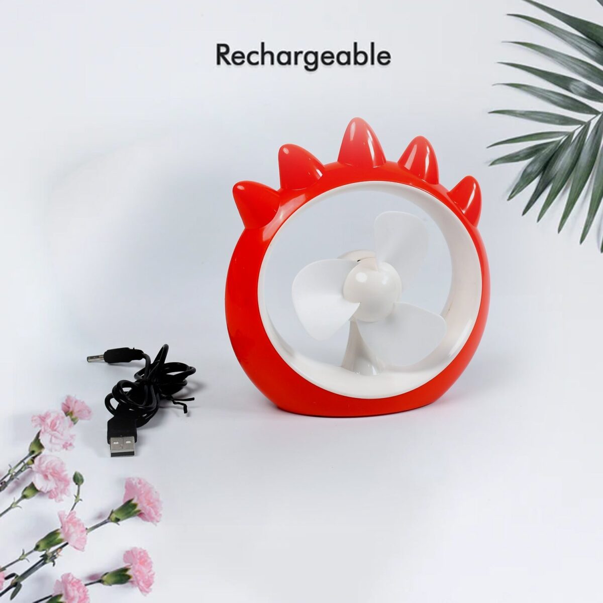 Mini Desktop Fan Ã¢â‚¬â€œ Rechargeable USB Cooling Fan for Home, Office & Car (Battery Not Included) - Image 3