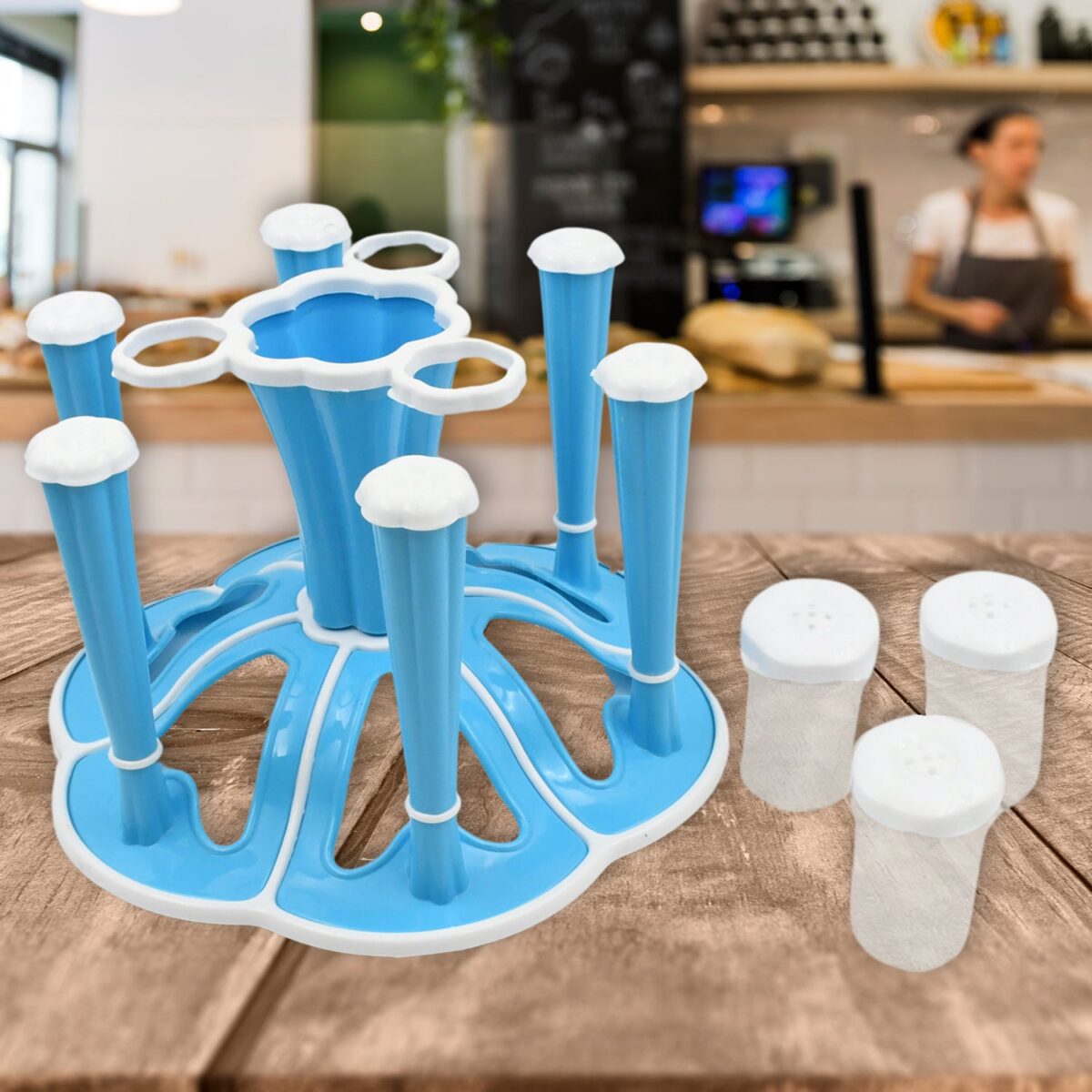 Miracle Plastic Glass Stand for Kitchen & Dining (6-Glass, Spices, Moq - 2 Pc) - Image 3