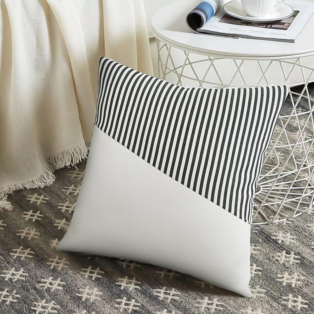 Decorative Pillow Covers Cushion Cases Soft Cotton (26 Ãƒâ€” 26 Inch / 1 Pair / 2 Pc) - Image 6