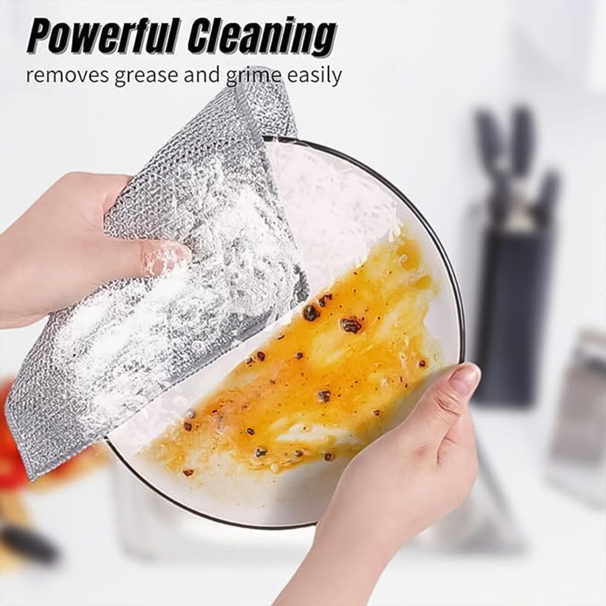 One-Sided Multipurpose Microfiber Cloths, Scrubber (1 Pc / 20x20 Cm) - Image 7