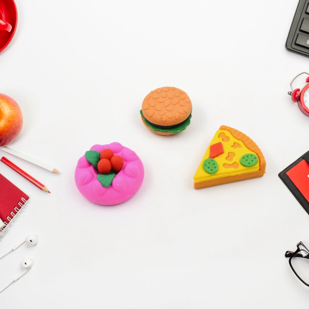 3D Food-Shaped Colorful Eraser Set Ã¢â‚¬â€œ Cute Novelty Mini Erasers for Kids (5 Pc Set) - Image 6