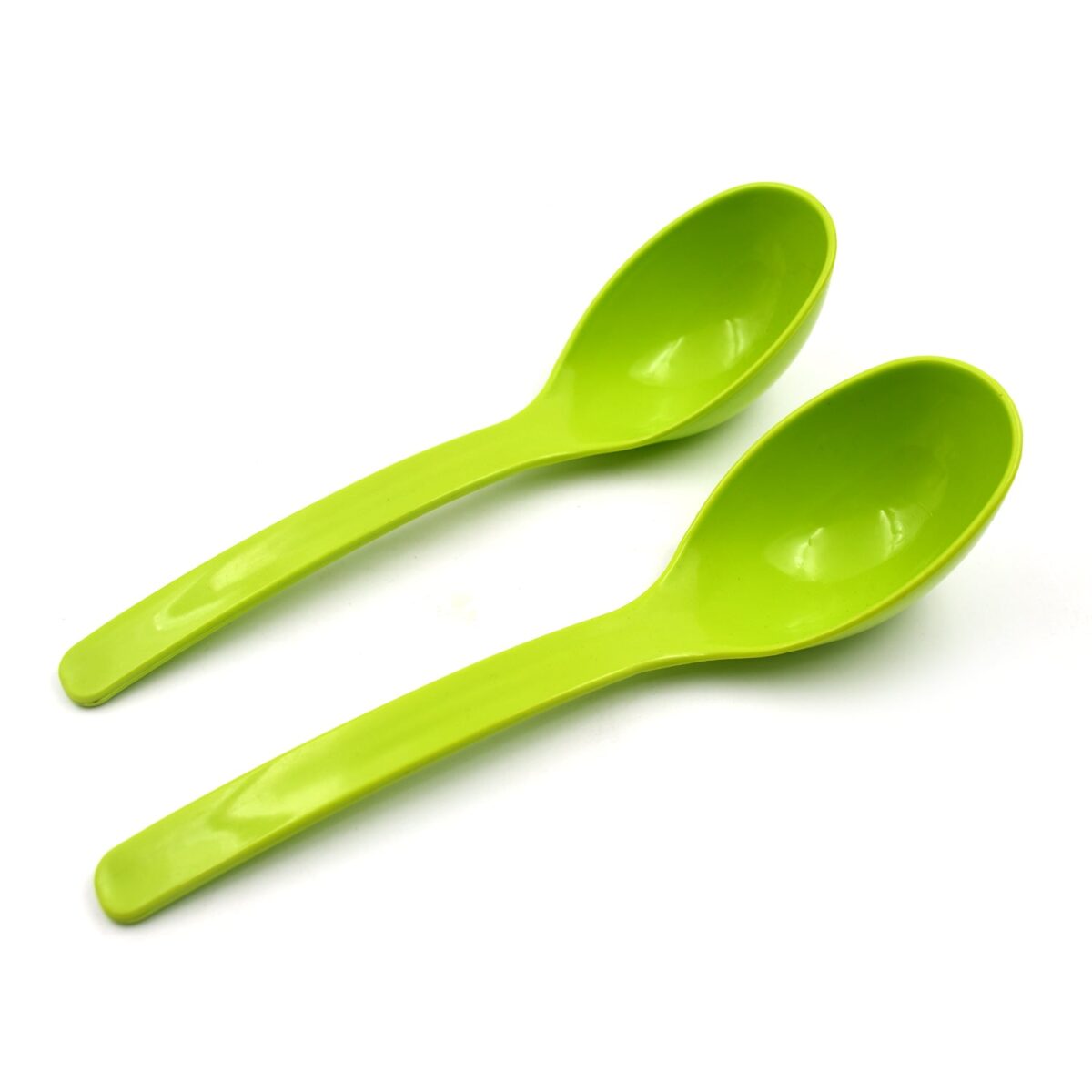 Plastic Spoon Kitchen Multipurpose Serving Ladle for Frying, Serving, Turner, Curry Ladle, Serving Rice, Spoon Used While Eating and Serving Food Stuffs Etc (2 Pcs Set / 10 Inch ) - Image 1