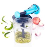 6 Blades Manual Hand-Press Vegetable Chopper (1100 ML / Mix Color) - Image 4