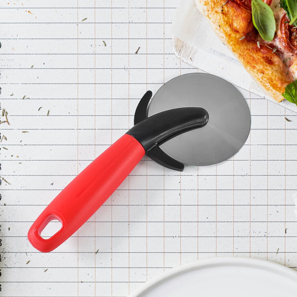 Apex Premium Stainless Steel Pizza Cutter (1 Pc / Mix Color) - Image 4