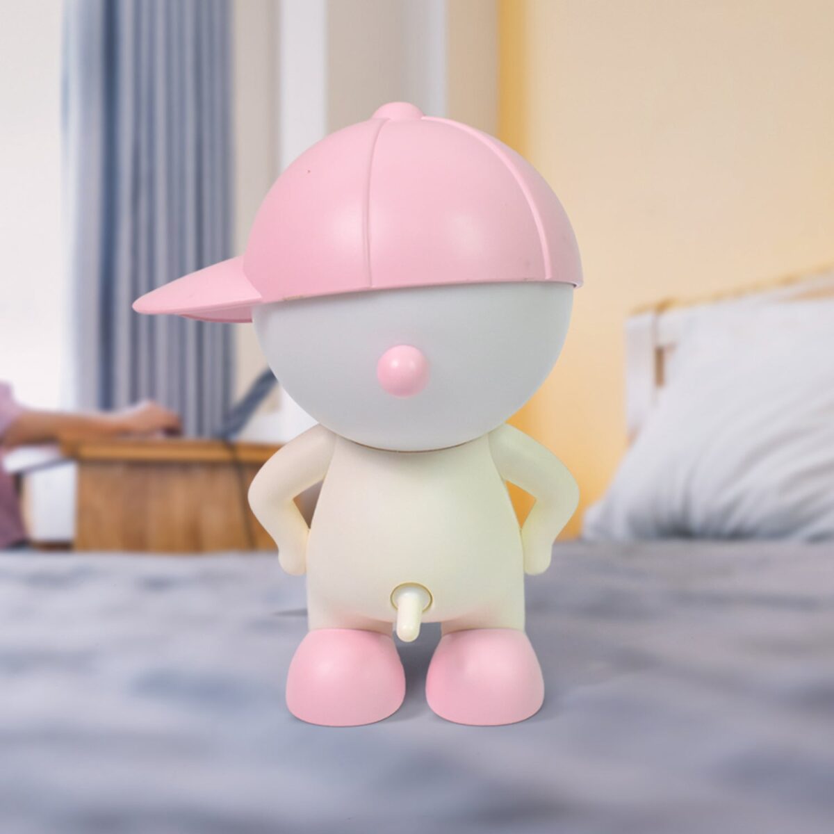 Cute Lovely Cartoon Design LED Desk Night Light With Plastic Head Cap (1 Pc) - Image 4
