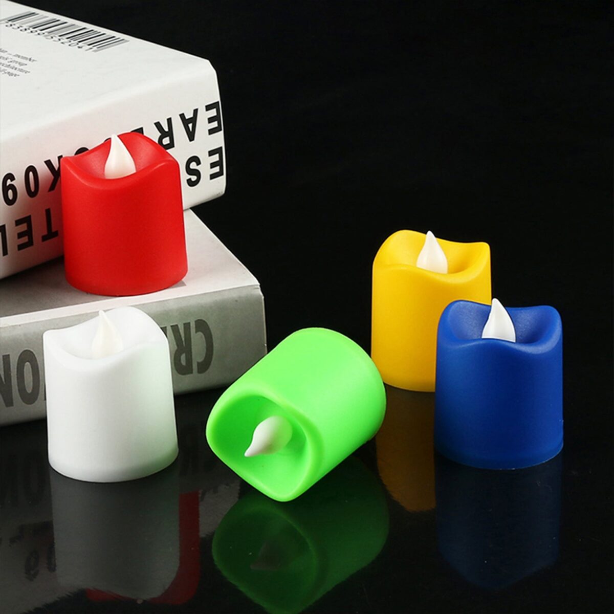 Festive Lighting for Any Occasion: 24 Pack LED Tealight Candles (Multicolor) - Image 6