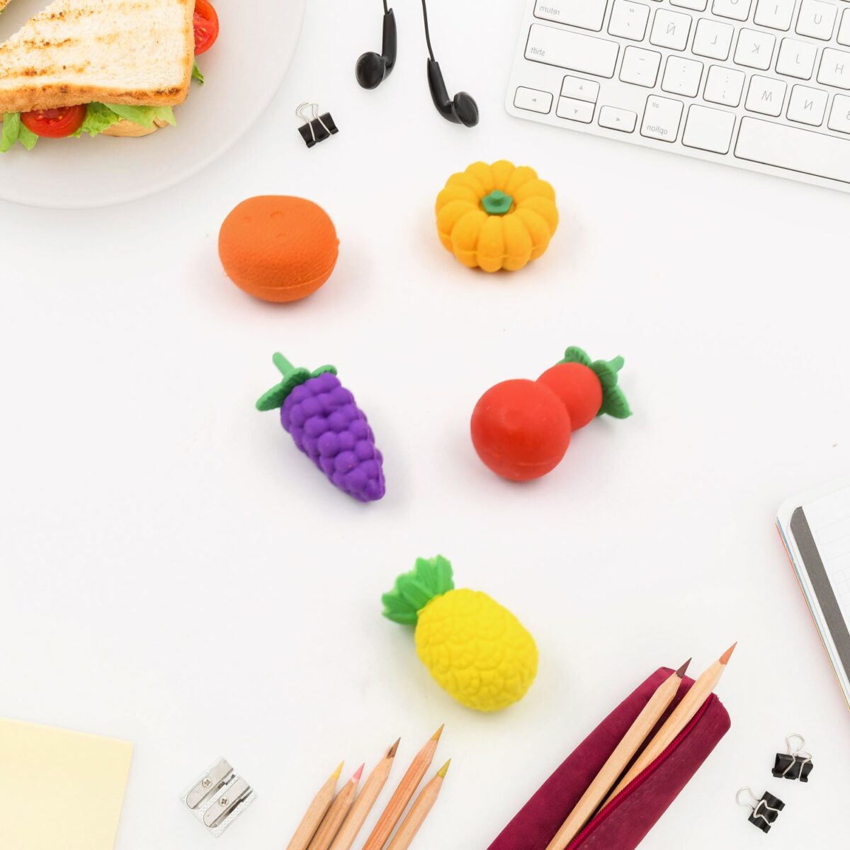 3D Mix Design Fancy & Stylish Colorful Erasers Ã¢â‚¬â€œ Cute Novelty Eraser Set for Kids & School Prize (1 Set) - Image 3