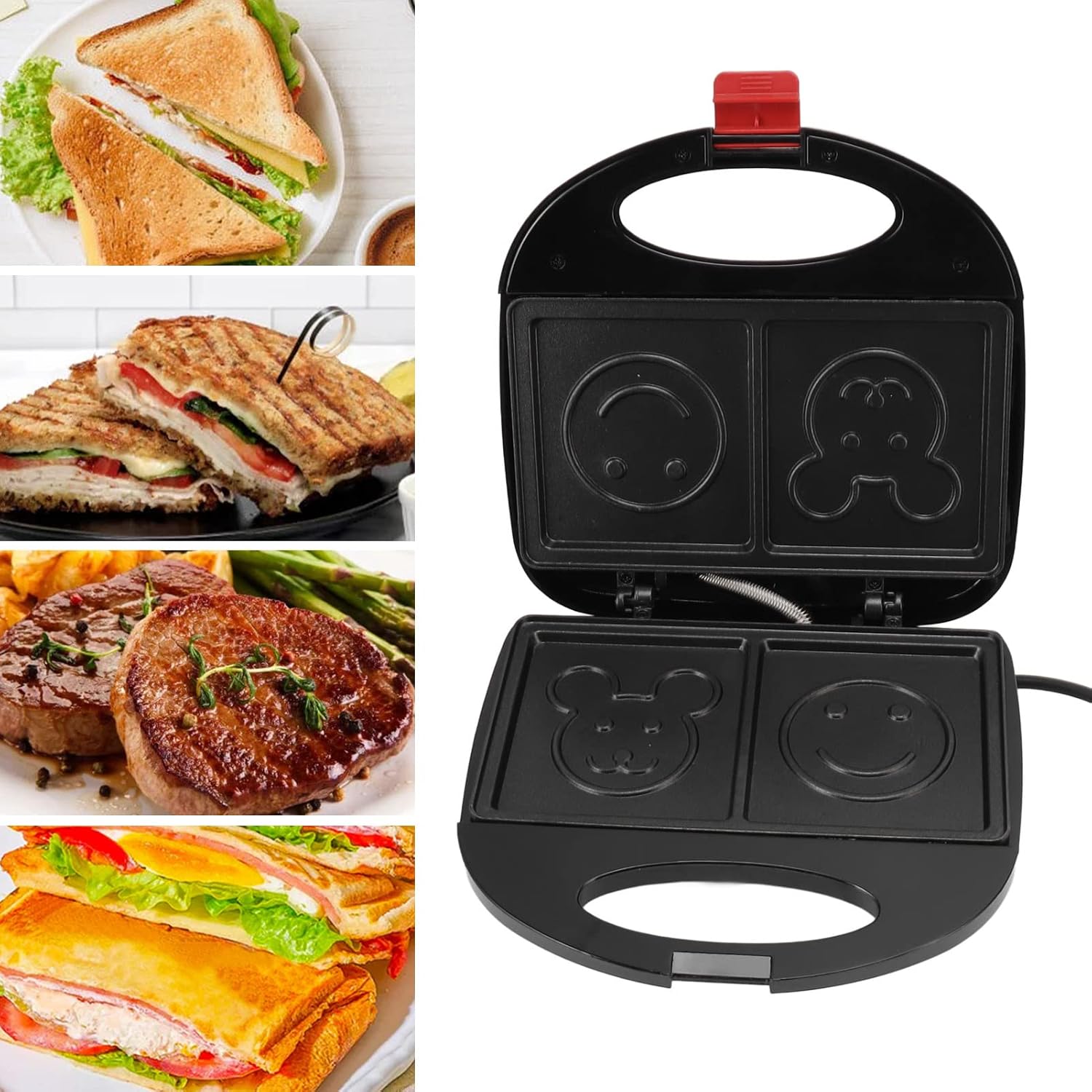 03_2da30c2f-766f-49e2-b9f5-d395b05f1518.jpg Double Sided Heating 750W Electric Sandwich Maker (1 Pc) - Image 5