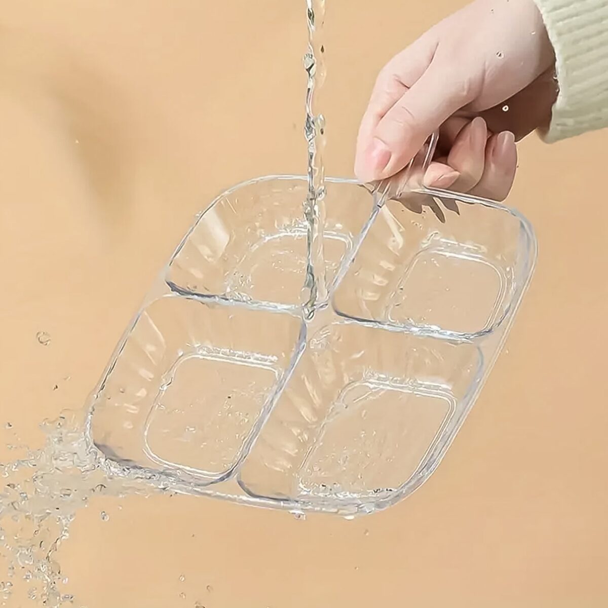 Plastic Kitchen Trays for Serving (4 Compartment / 1 Pc) - Image 3