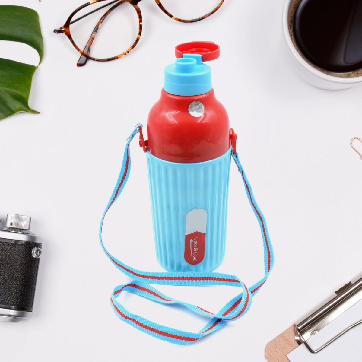 Plastic Sports Insulated Water Bottle with Dori Easy to Carry High Quality Water Bottle, BPA-Free & Leak-Proof! for Kids' School, For Fridge, Office, Sports, School, Gym, Yoga (1 Pc / 500ML) - Image 3