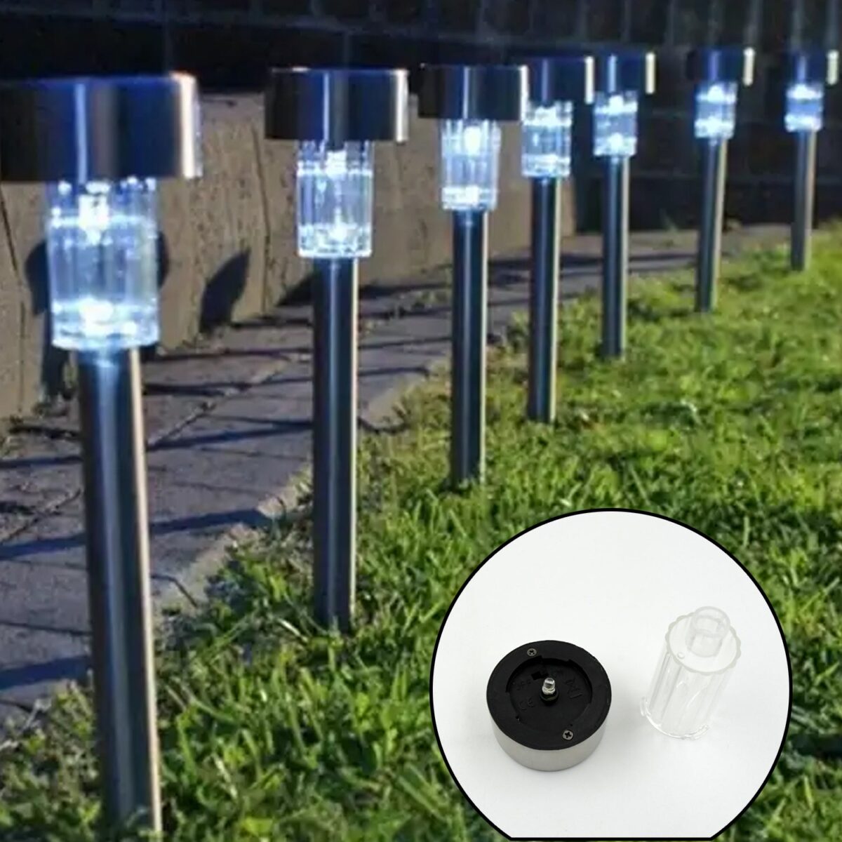 Solar LED Spike Lights for Garden & Pathway Decor (2 Pc Set) - Image 5