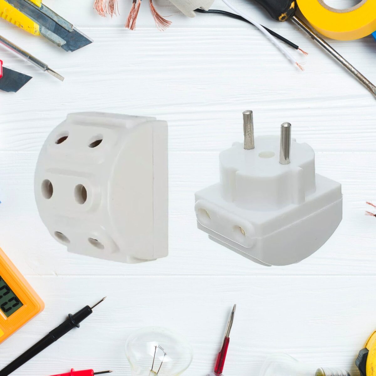 5-Way 2 Pin Multi-Plug Socket / Converter (1 Pc) - Image 3