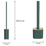 Silicone Toilet Brush with Holder Stand  for Bathroom Cleaning - Image 6