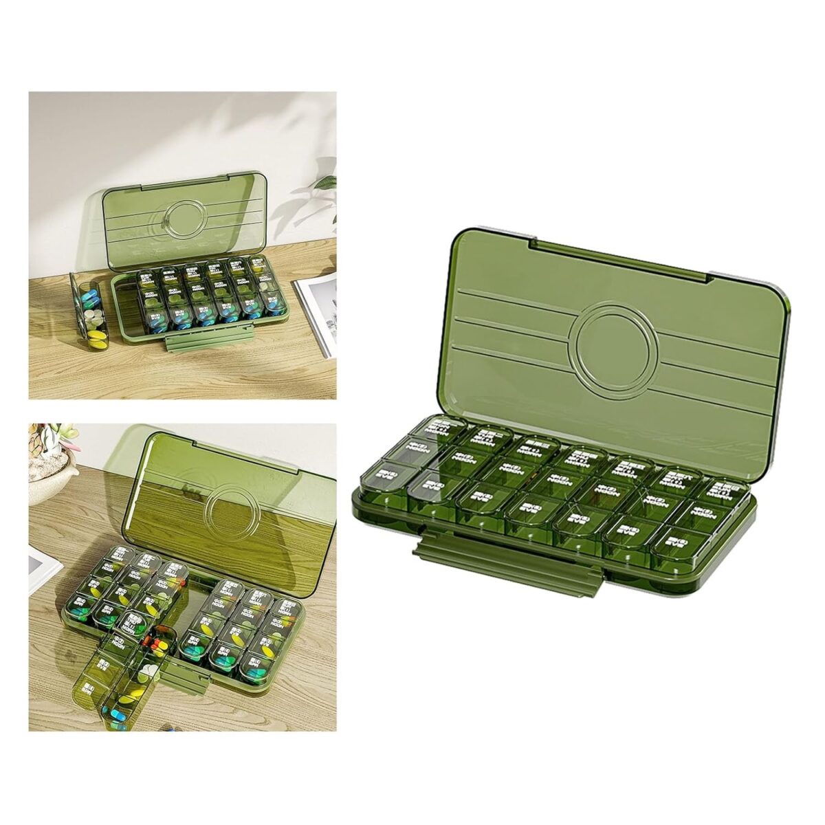 Portable Weekly Pill Box Organiser Daily Pill Keeper 21 Grid Container (1 Pc) - Image 5