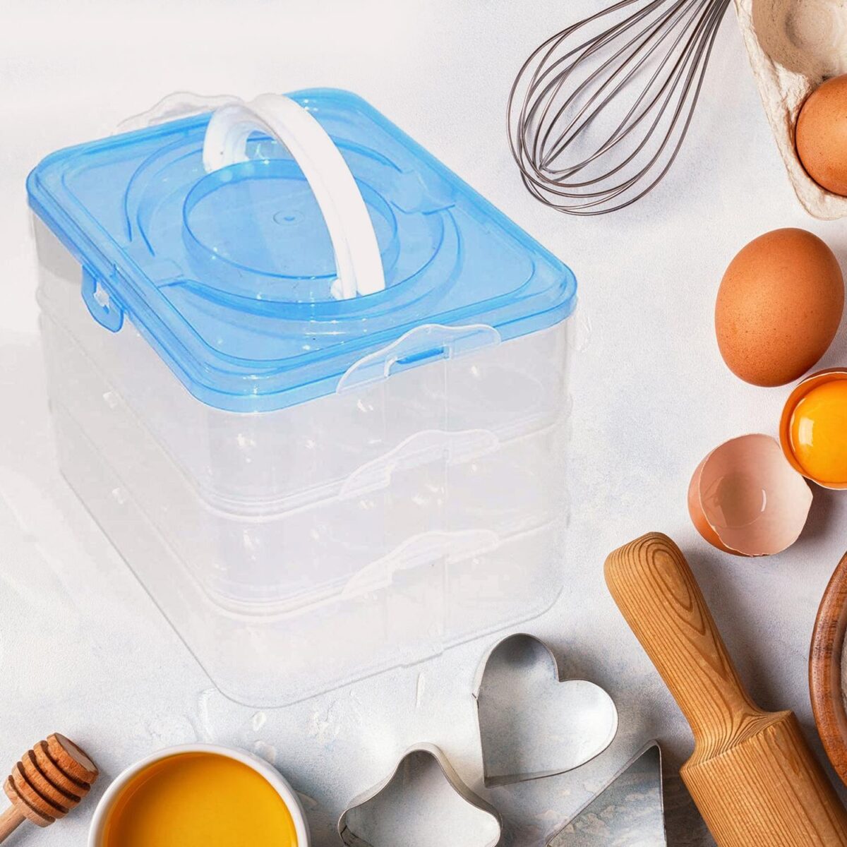 3-Layer Plastic Refrigerator Egg Storage Box (36 Grid) - Image 1