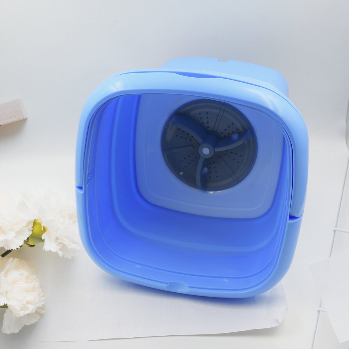 Mini Washing Machine Foldable Mini Washer with Drain Basket Portable Washing Machine Foldable for Laundry Travel Camping RV Baby Clothes - Image 5
