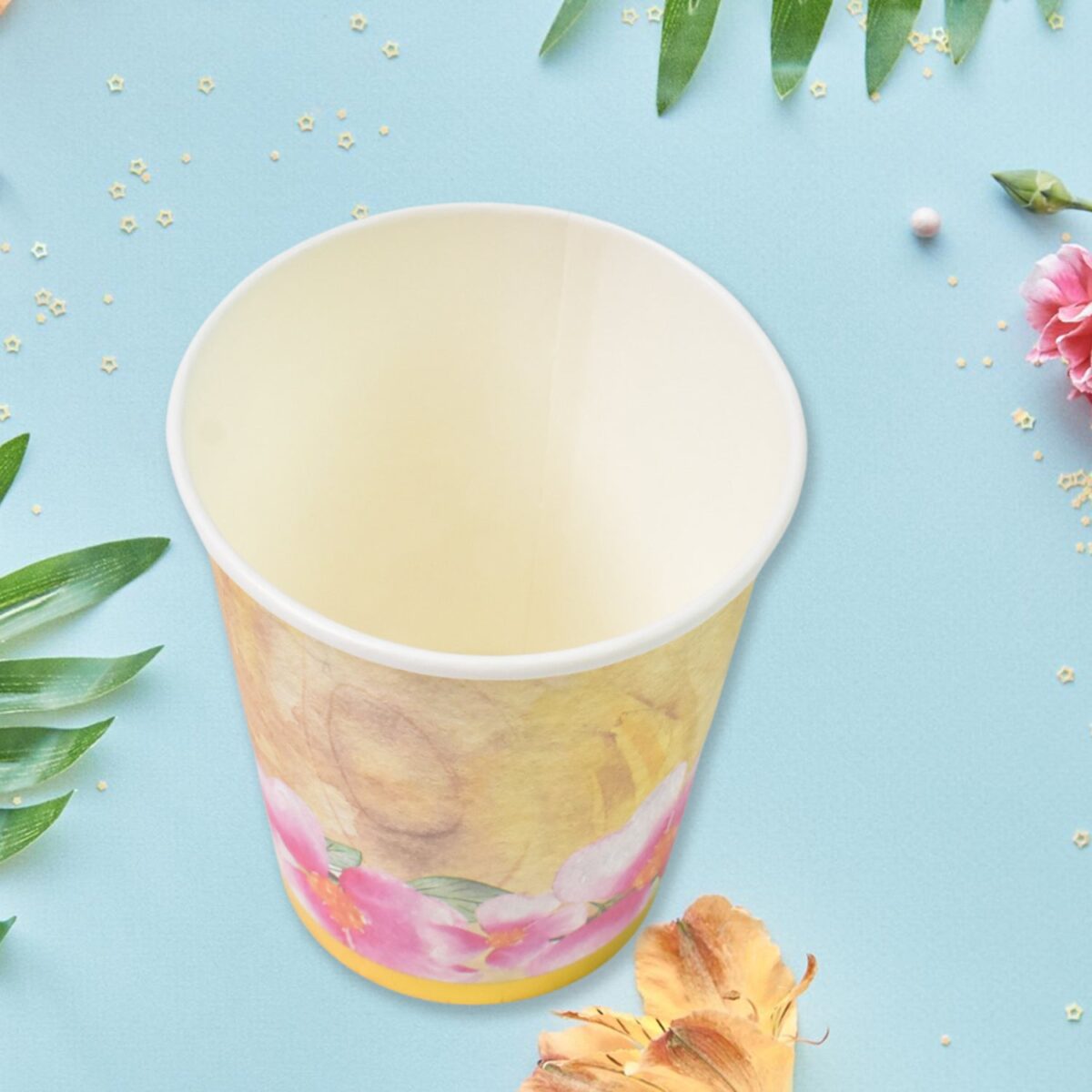 Disposable Paper Cups, Disposable Tea, Coffee Cups (24 Pcs Set / Mix Color & Design) - Image 4
