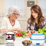 Electric Lunch Box, 3 In 1 Food Heater / Cooker / Steamer with Stainless Steel Bowls (1 Set) - Image 5