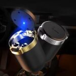 Portable Car Ashtray with Lid and Blue LED Light (1 Pc) - Image 4