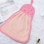 Microfiber Wash Basin Hanging Hand Kitchen Towel Napkin with Loop - Image 3