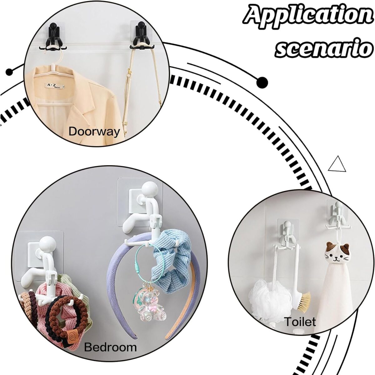 360Ã‚Â° Rotating 6-Claw Hook Ã¢â‚¬â€œ Kitchen & Bathroom Organizer (1 Pc | White) - Image 5