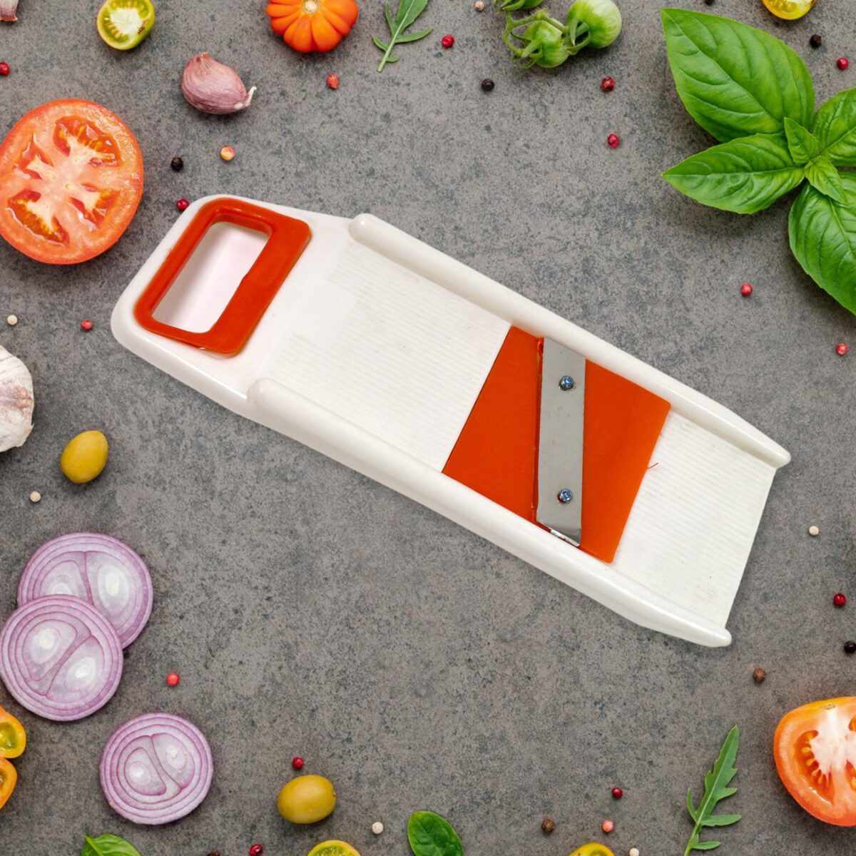 Plastic 6 in 1 Vegetables Slicer, Cutter and Fruit Dicer Grater (1 Set) - Image 4