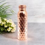 Diamond Cut Copper Water Bottle 2 Glasses with Gift Box (3 Pcs Set) - Image 4