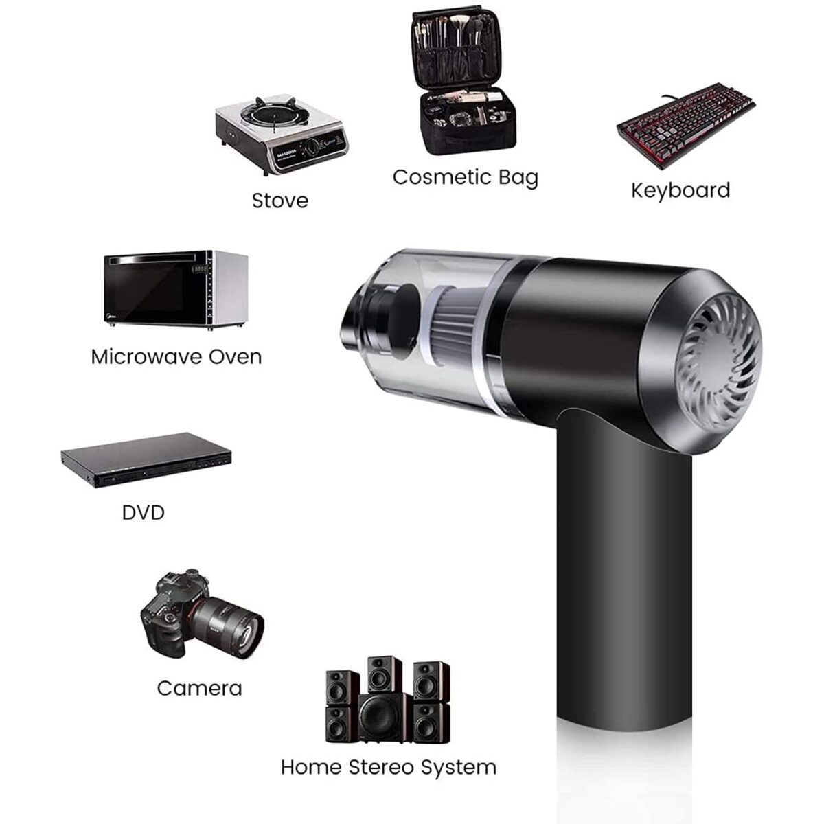 2 in 1 Wireless Vacuum Cleaner Ã¢â‚¬â€œ 120W Handheld USB Rechargeable for Home & Car (1 Pc) - Image 7