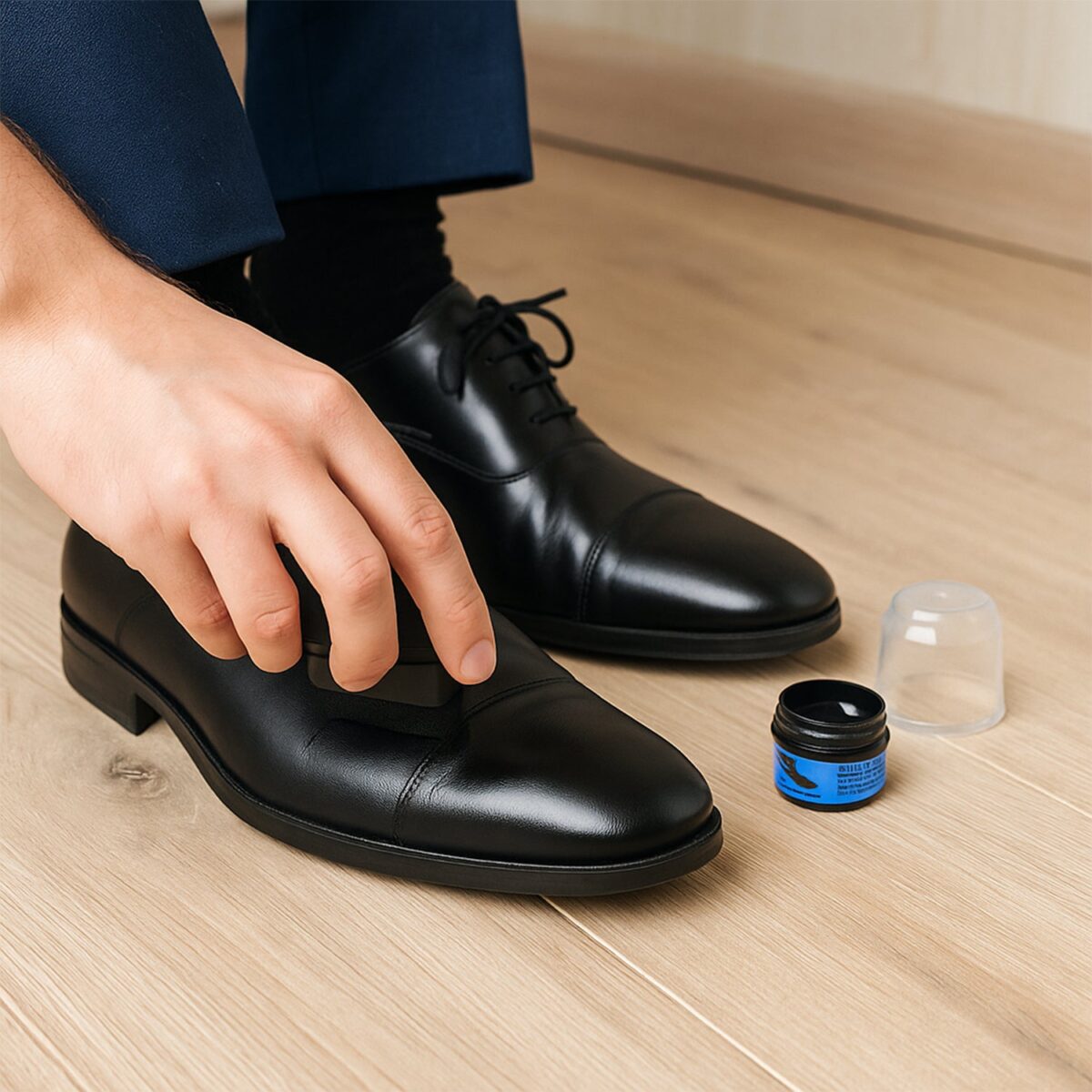Instant Shoe Shine Sponge with Liquid Polish (1 Pc) - Image 3