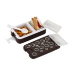 Airtight Lunch Box - 2 Compartment, Leak-Proof, Food-Grade Material, Modern Compact Design with Spoon - Image 4