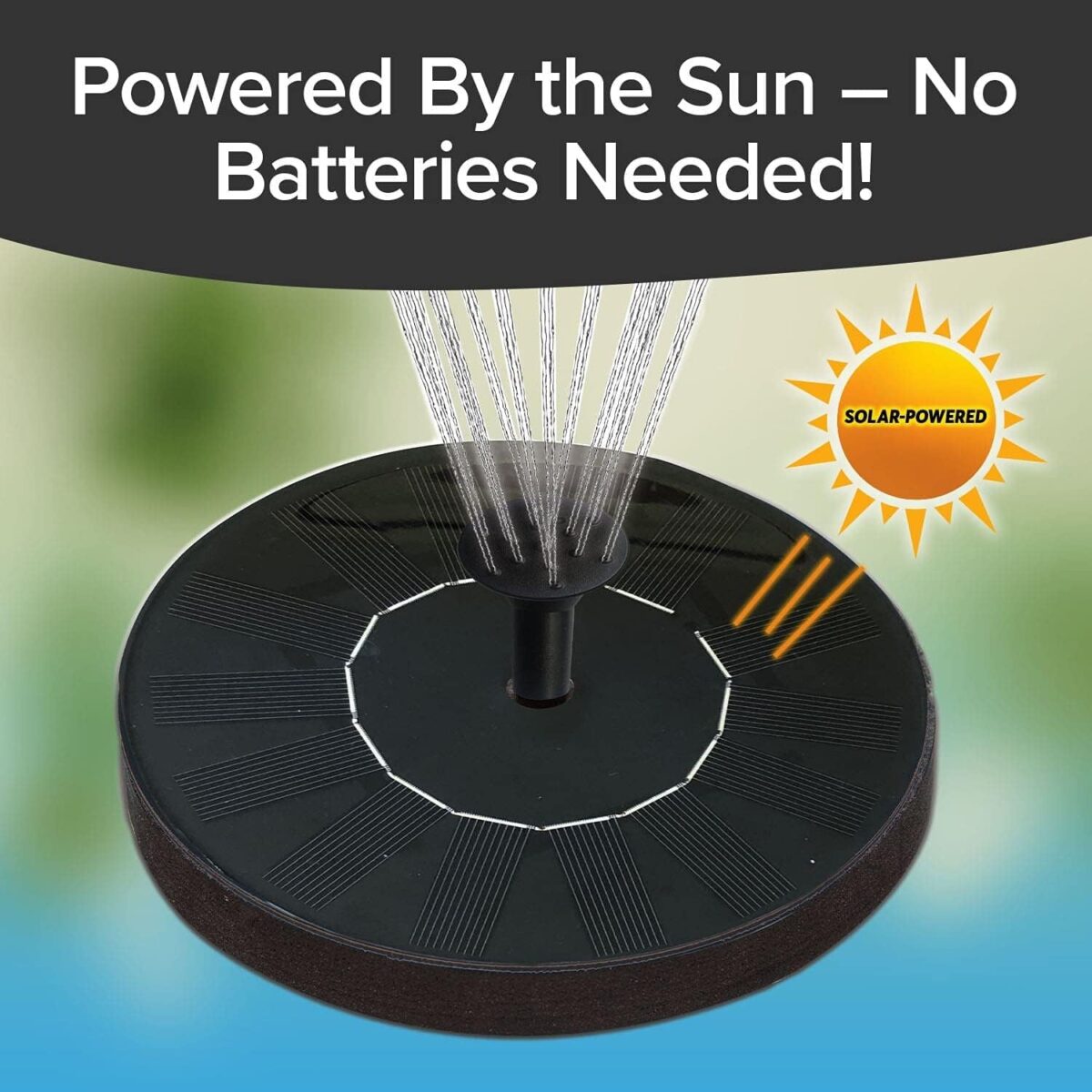 Fast Fountain by Pocket Hose - Solar-Powered - Instantly Adds a Water Feature Virtually Anywhere - 5 Spray Modes - No Installation or Batteries Required - Great for Bird Baths, Pools, Pond & More (1 Pc) - Image 6