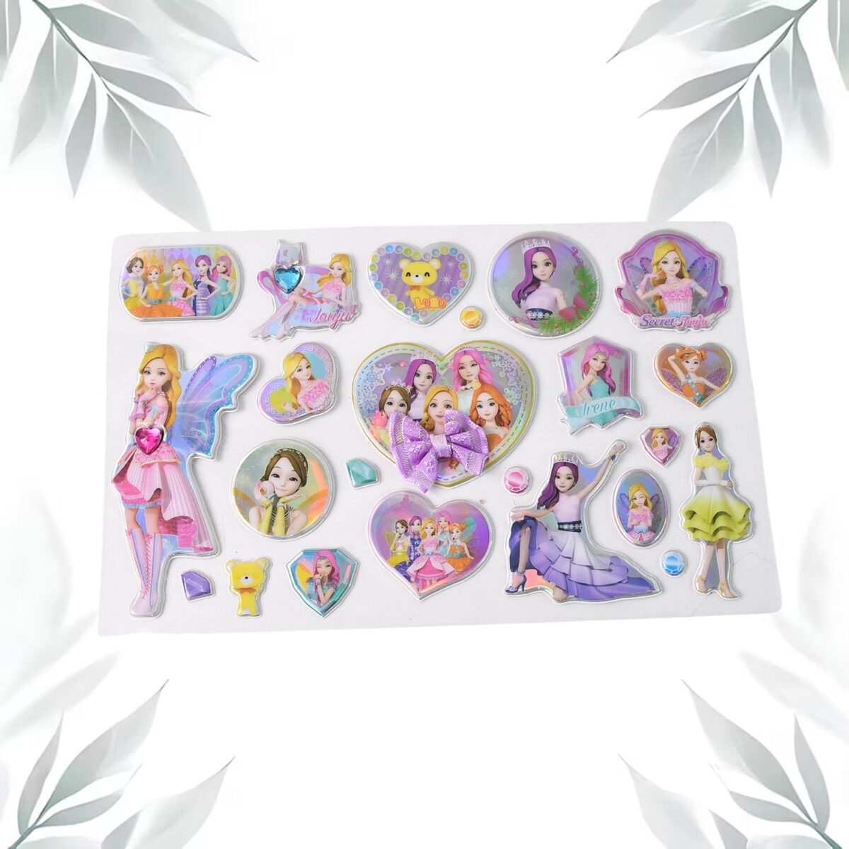 Multipurpose Adhesive 3D Stickers (1 Sheet / Mix Design) - Image 1