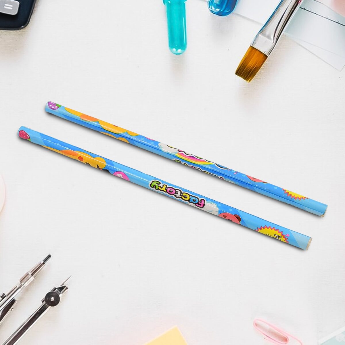 Cartoon Wooden Pencil Set for Kids Boys Return Gifts Birthday Party Space Stationary Set Pencil Eraser Sharpener Combo Kit for Kids Boys (Mix Color / 1 Set) - Image 3