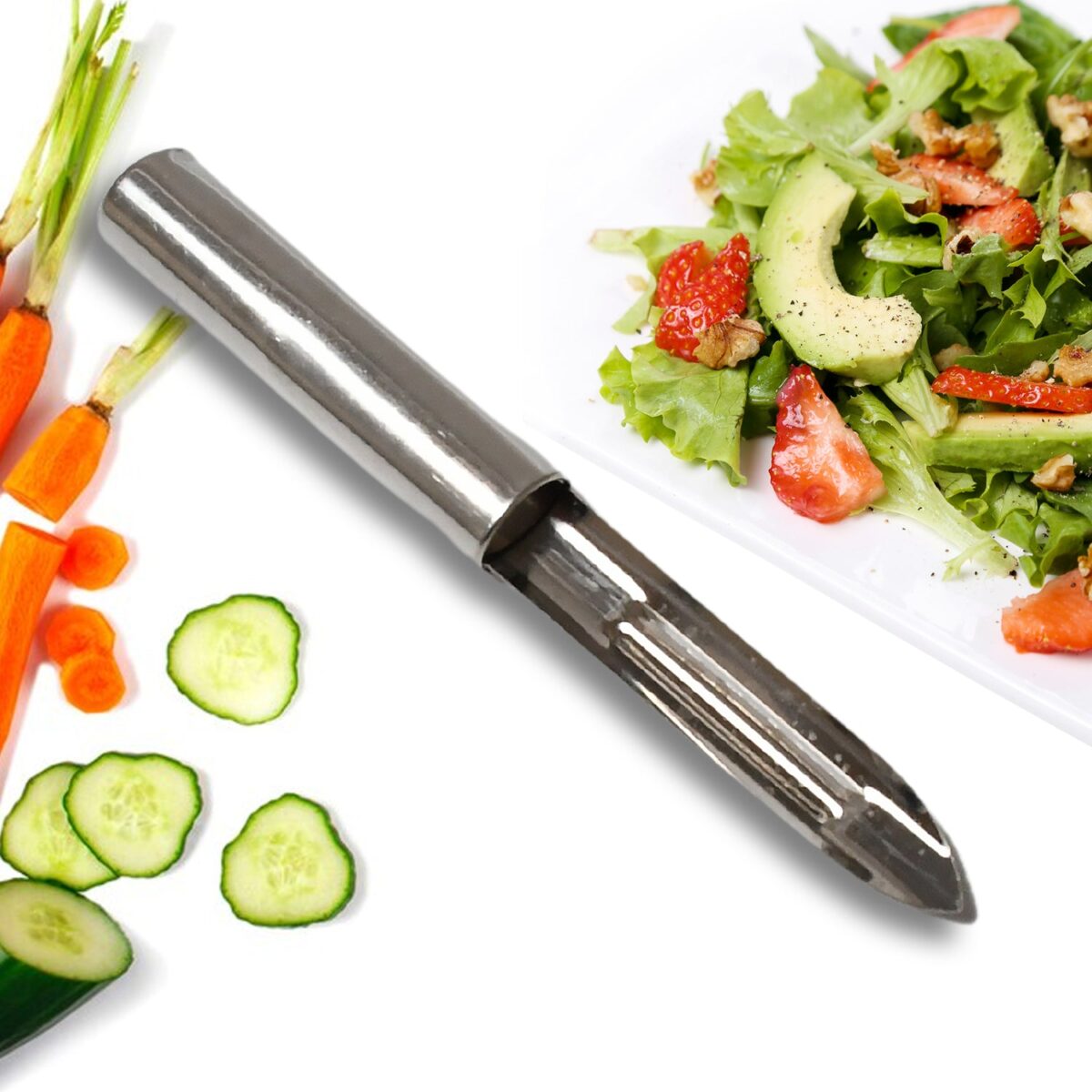 Stainless Steel Peeler Set Ã¢â‚¬â€œ Multi-Purpose Handle for Peeling & Shredding (12 Pcs Set) - Image 3