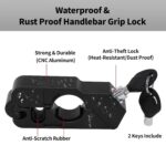 Motorcycle Grip Lock Universal Motorcycle Handlebar Throttle Grip Security Lock - Image 4